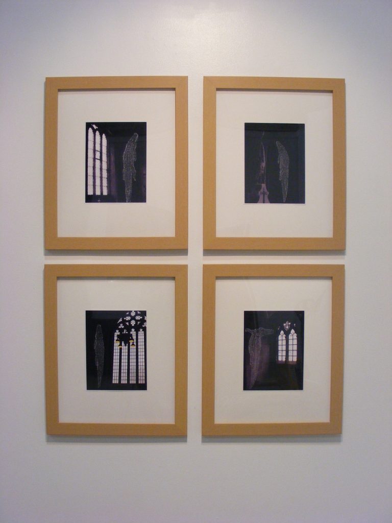 Untitled, 2011. Drawings scratched into black and white photographs. 29x21cm's.