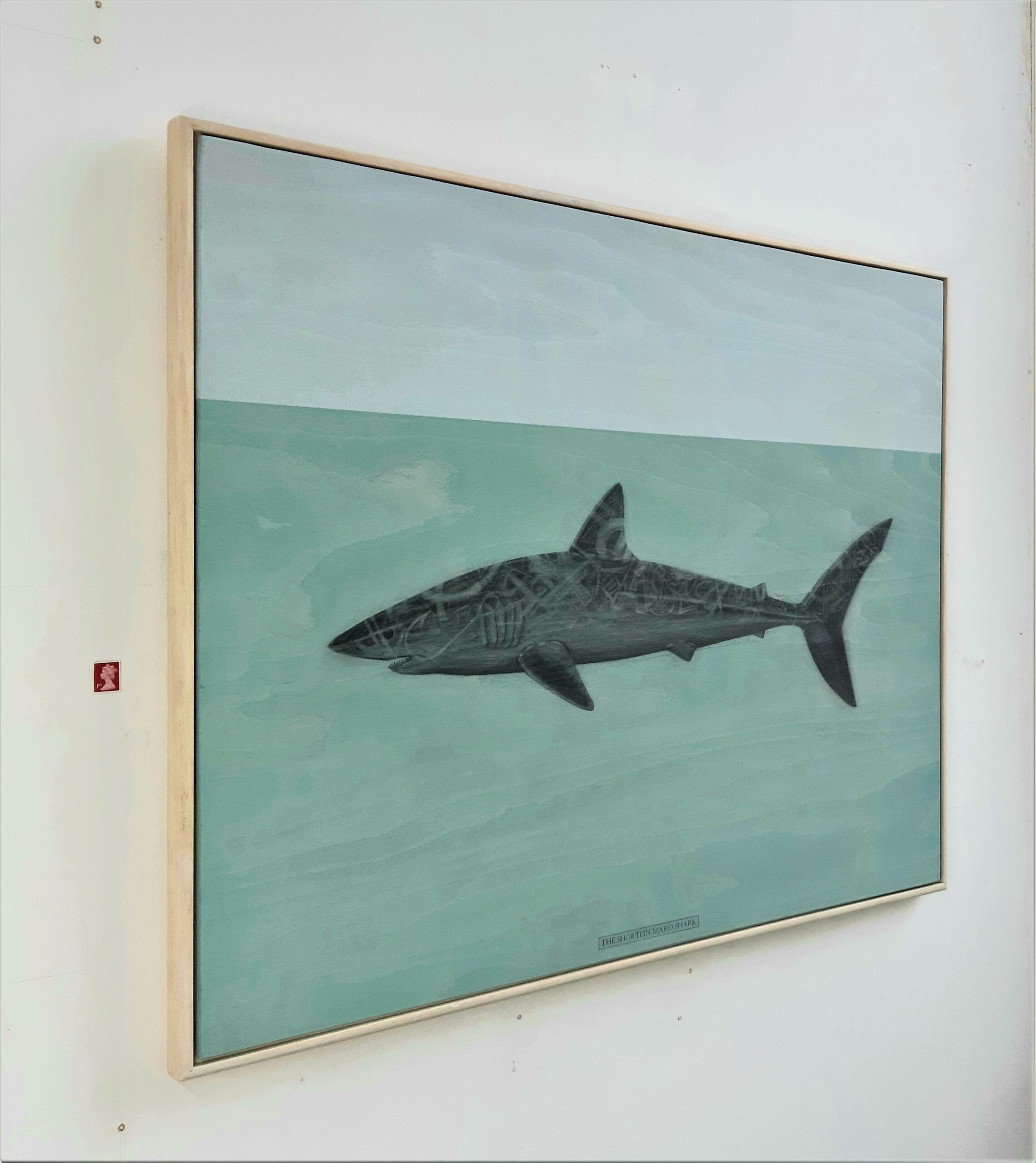 The Shortfin Mako Shark, 2020. Graphite and acrylic on plywood. 70 x 85 x 4 cm.